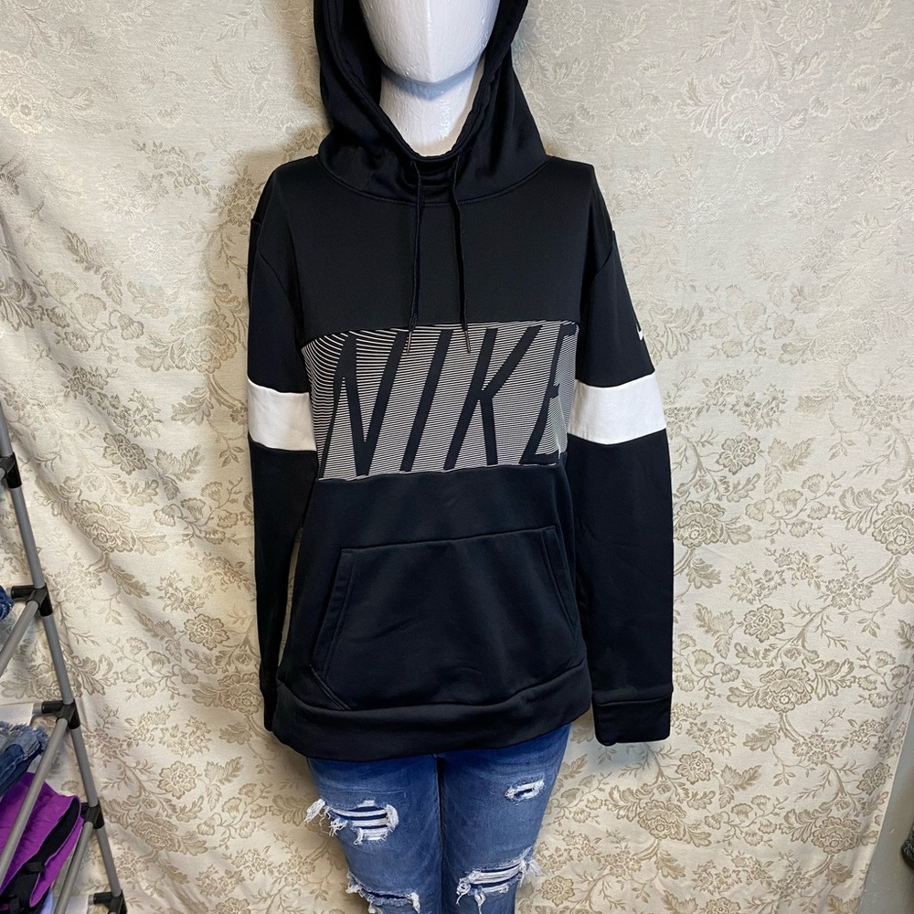 Nike Black and White Women's Hoodie